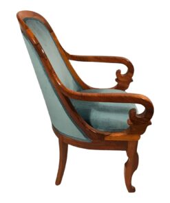 Biedermeier walnut armchair side view- Styylish