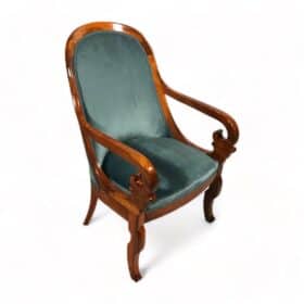 Biedermeier Walnut Armchair, South West Germany 1820