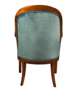 Biedermeier walnut armchair back view- Styylish