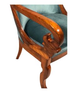 Biedermeier walnut armchair detail- Styylish