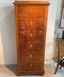 Biedermeier Pillar Chest of Drawers- locks-front view 2- Styylish