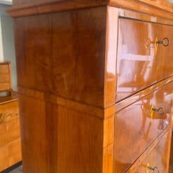 Biedermeier Pillar Chest of Drawers- locks- upper part- Styylish