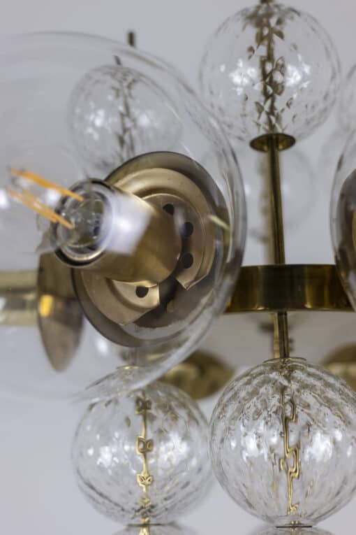 Brass and Glass Chandelier - Glass Detail - Styylish