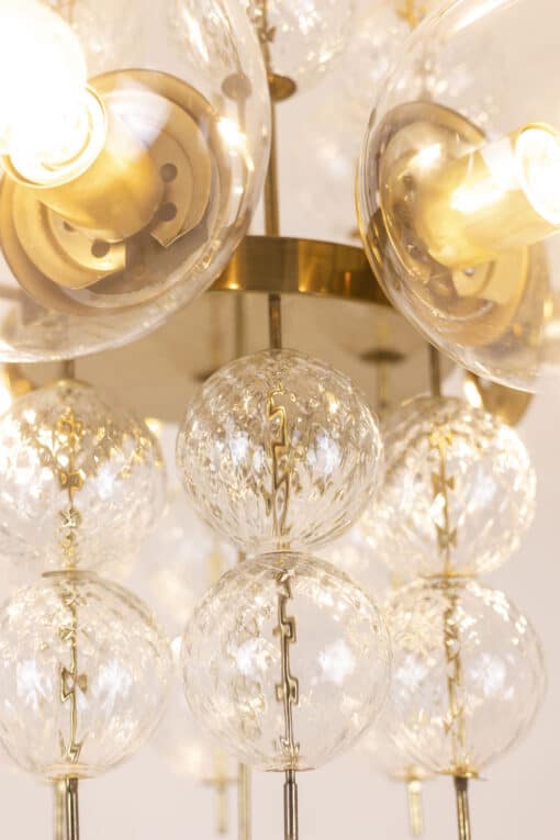 Brass and Glass Chandelier - Glass Balls - Styylish