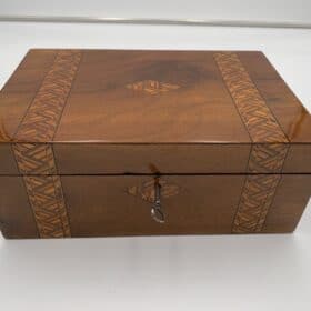 Walnut Box with Inlays, England, Late 19th Century