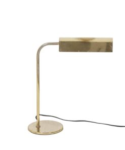 Gilded Brass Library Lamp - Side - Styylish