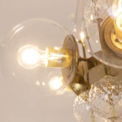 Brass and Glass Chandelier - Lightbulb - Styylish