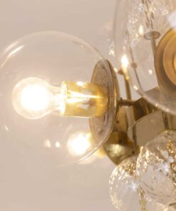 Brass and Glass Chandelier - Lightbulb - Styylish