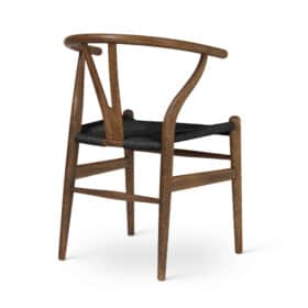 CH24 Wishbone Chair, Black Paper Cord