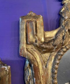 Pair of Gilt Wood Wall Sconces- detail of carving- Styylish