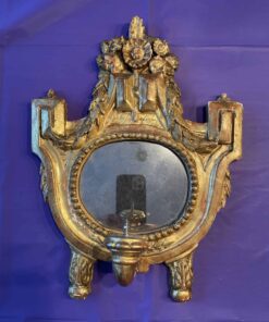 Pair of Gilt Wood Wall Sconces- front view- Styylish