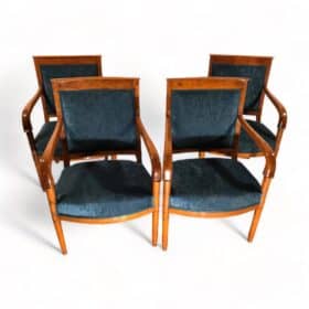 Set of Four Empire Armchairs, France 1810