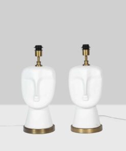 Pair of Opaline Lamps - No Shade - Styylish