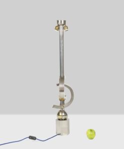 Sculptural Chromed Metal Lamp - Full Frame - Styylish