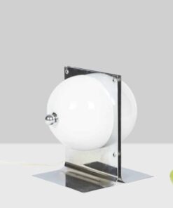 Metal and Opaline Lamp - Staged - Styylish