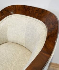 Biedermeier Walnut Bergere Chair - Backrest - Styylish