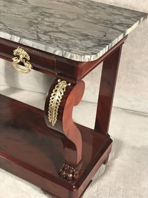 French Restoration Console Table - Gold Details - Styylish