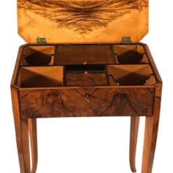 Biedermeier Sewing Side Table - Open - Styylish