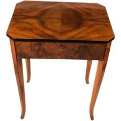 Biedermeier Sewing Side Table - Top Closed - Styylish