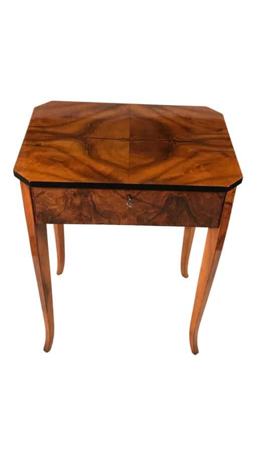 Biedermeier Sewing Side Table - Top Closed - Styylish