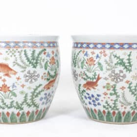 Pair of Canton Porcelain Planters, circa 1950