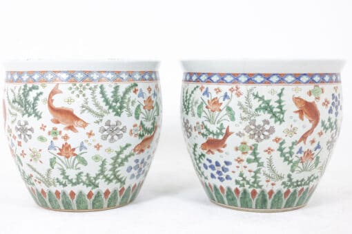 Canton Porcelain Planters - Pair of Two - Styylish