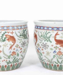 Canton Porcelain Planters - Pair - Styylish