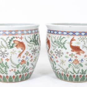 Pair of Canton Porcelain Planters, circa 1950