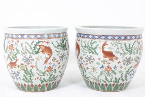 Canton Porcelain Planters - Pair - Styylish