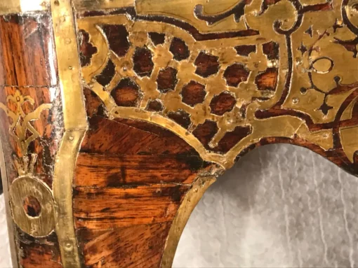 Boulle Style Console Table - Gold Detail - Styylish