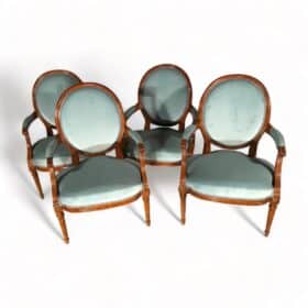 Set of Four Louis XVI Armchairs, France 19th century