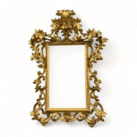 Hand-Carved Gilt Wood Mirror, 19th century