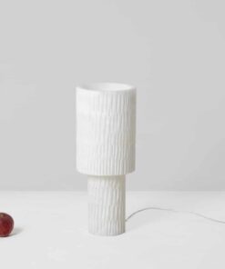 Pair of Alabaster Lamps - Staged - Styylish