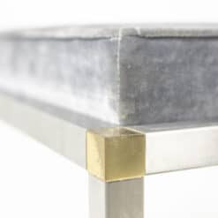 Gold and Silver Metal Bench - Metal Frame Detail - Styylish