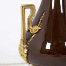 Pair of Porcelain and Gilt Bronze Lamps, circa 1880