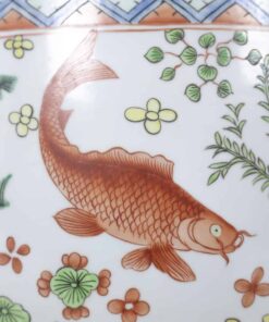 Canton Porcelain Planters - Koi Detail - Styylish