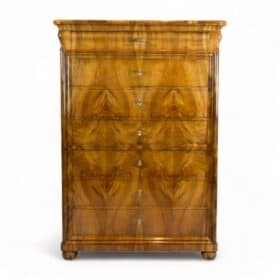 19th Century Biedermeier Chiffonier/ High Chest of Drawers, Walnut