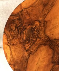 Biedermeier Salon Table- detail of the top walnut veneer- Styylish