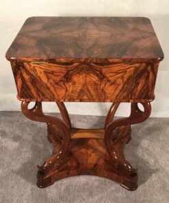 Antique Biedermeier Sewing Table - Back Details - Styylish