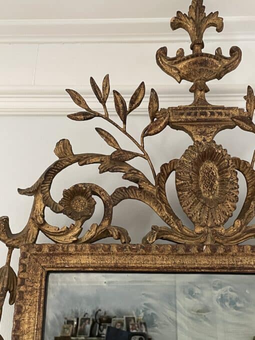 Giltwood Louis XVI Mirror - Top Side - Styylish