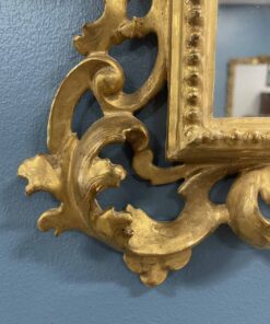 Hand-Carved Gilt Wood Mirror- detail of the lower left- Styylish