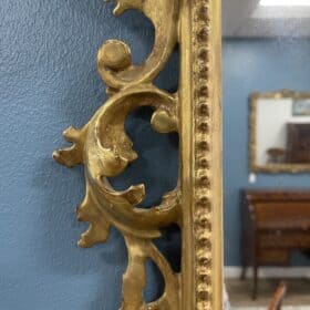 Hand-Carved Gilt Wood Mirror, 19th century