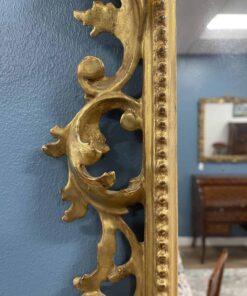 Hand-Carved Gilt Wood Mirror- detail of the left side- Styylish