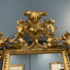 Hand-Carved Gilt Wood Mirror- detail of the top middle- Styylish