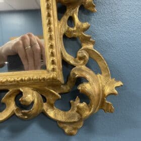 Hand-Carved Gilt Wood Mirror, 19th century