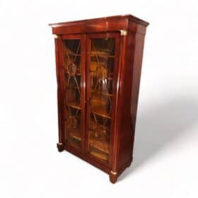 Antique Biedermeier Library Cabinet, Germany 1810-20