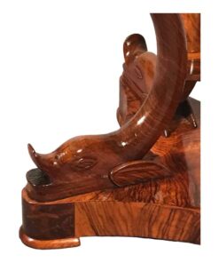 Antique Biedermeier Sewing Table - Fish Detail - Styylish