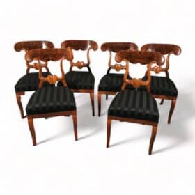 Set of 6 Biedermeier Chairs, South Germany 1820, Antique