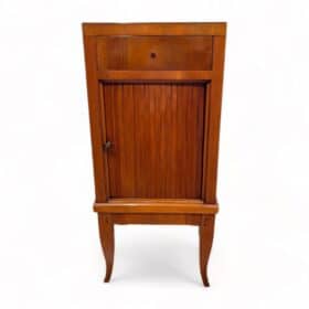 Biedermeier Pillar Cabinet, Cherry Veneer, Southern Germany circa 1820