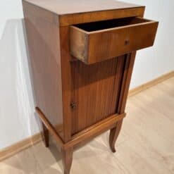 Biedermeier Pillar Cabinet - With Drawer Open - Styylish